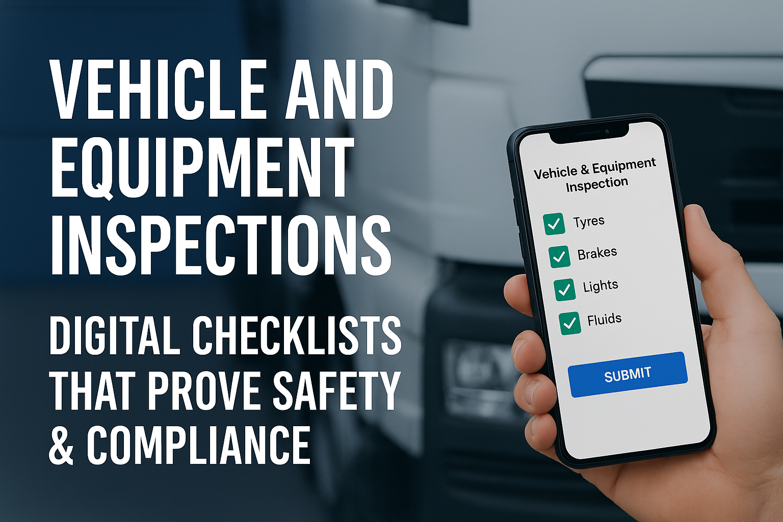 Vehicle and equipment inspections using a mobile digital checklist app