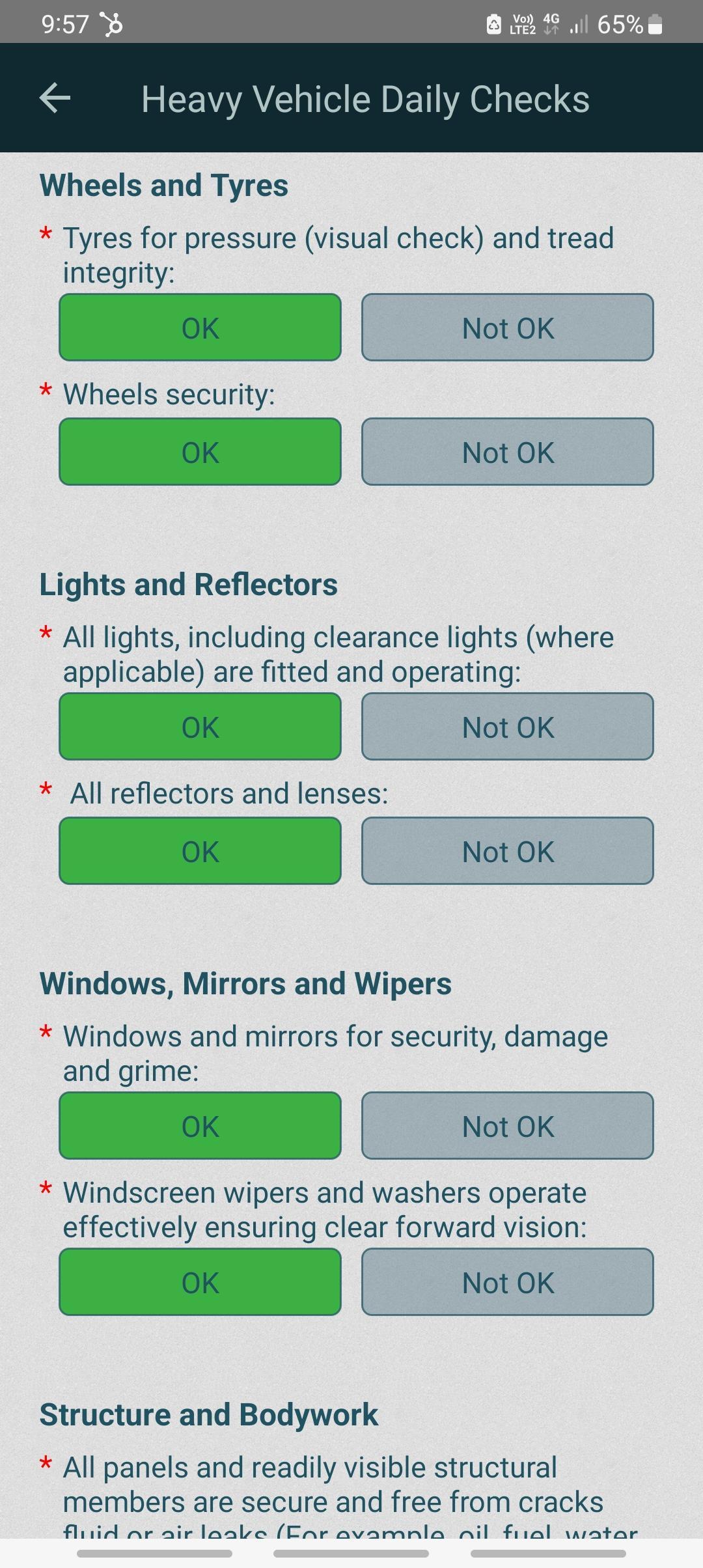 Heavy Vehicle Daily Pre-Start Checks / Pre-Trip Truck Inspection