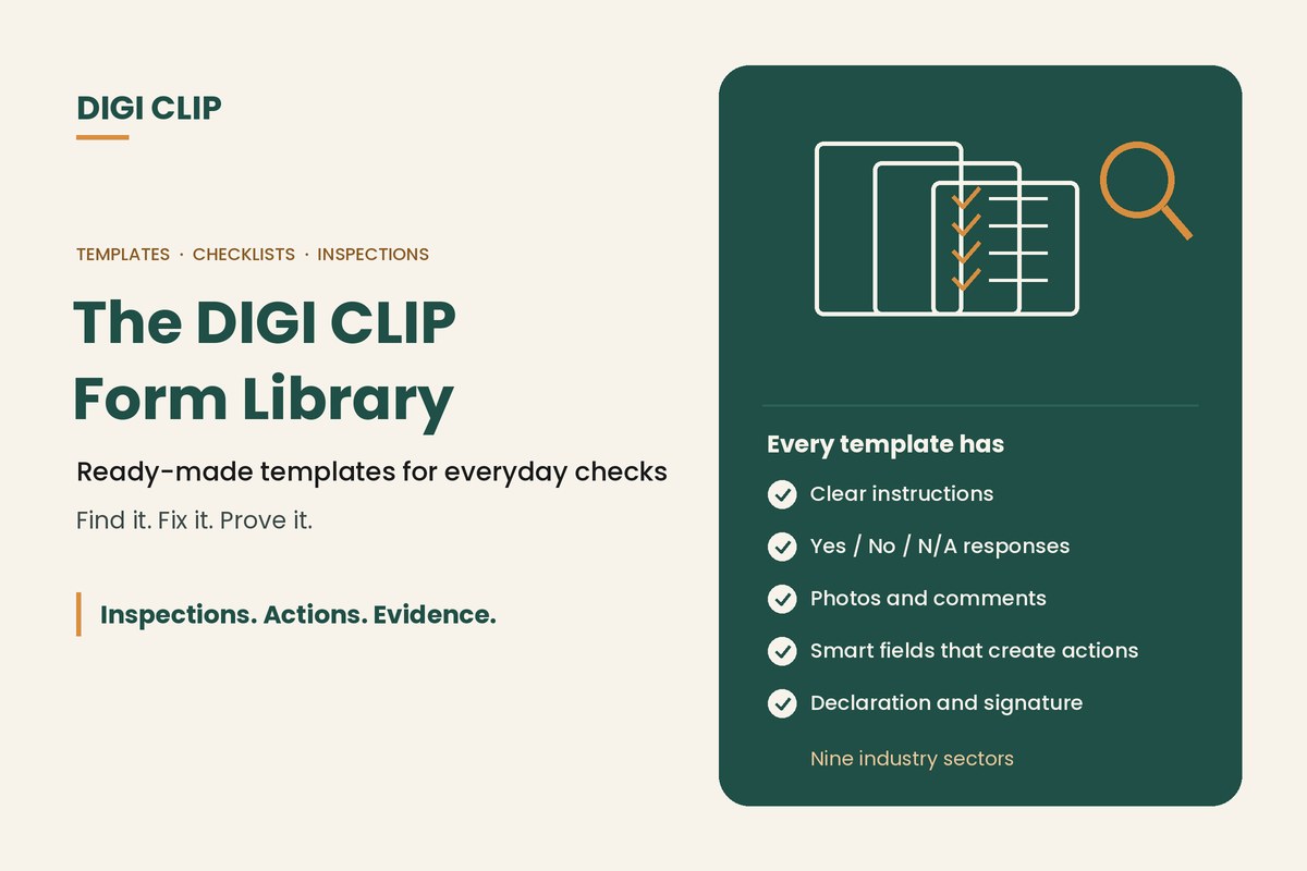 DIGI CLIP Form Library: stacked checklist templates illustration