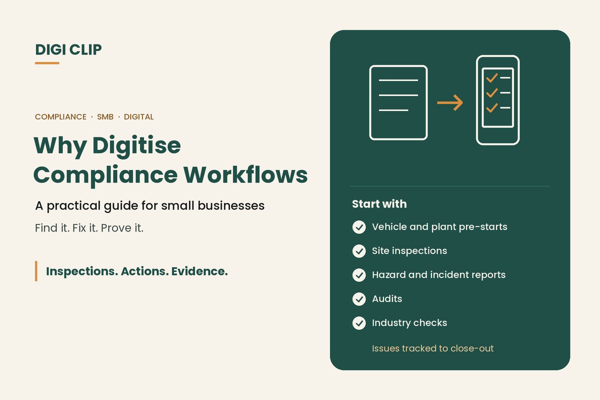 DIGI CLIP why digitise compliance workflows